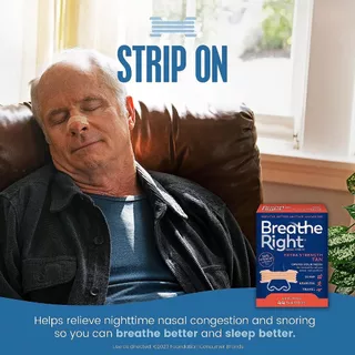 Breathe Right แผ่นแปะจมูก ลดการนอนกรน หายใจติดขัด ขายดี #1 ในอเมริกา
