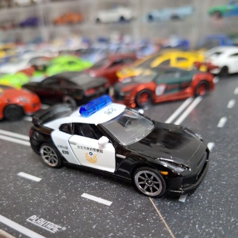Majorette รถโมเดล Nissan GT-R R35 ตำรวจ สีดำขาว