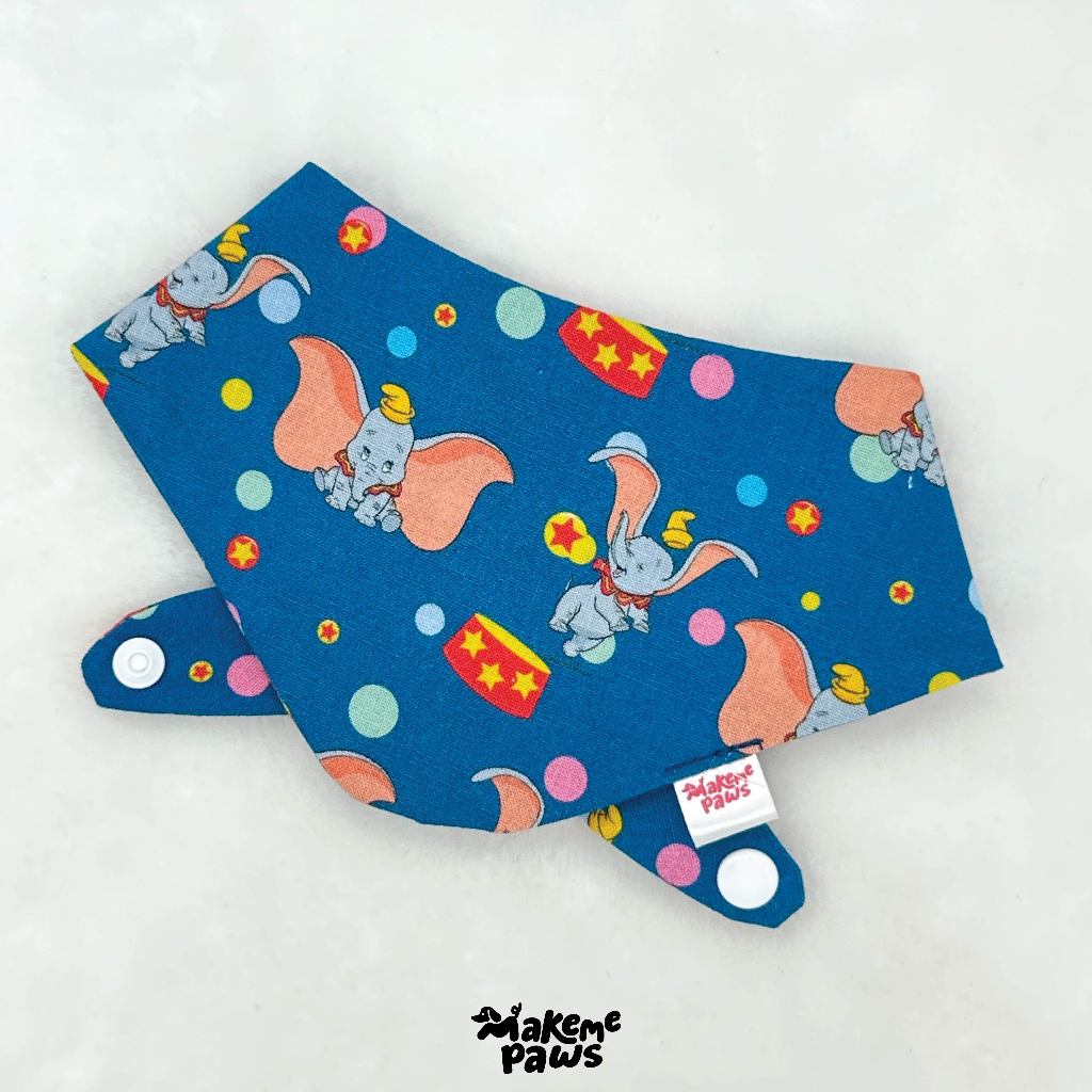 Dumbo Navy Bandana ลายดัมโบ้ ผ้าพันคอสัตว์เลี้ยง สุนัข หมา แมว