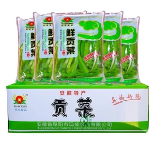 พร้อมส่ง ก๊งฉ่าย งูเขียว ผักส่วยสดหม้อไฟ เคี้ยวกรอบๆ ผักหม้อไฟ ผักมอส 1kg 鲜贡菜