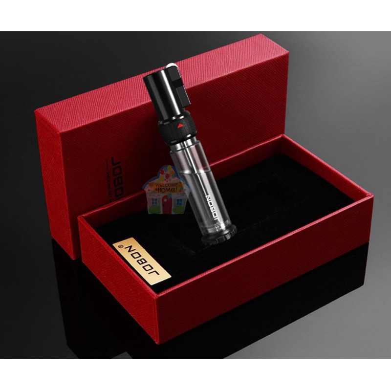 ไฟแช็ค Jobon ไฟฟู่ (มีกล่องให้) (สุ่มสี 1 ชิ้น) เติมแก๊ส ปรับไฟได้