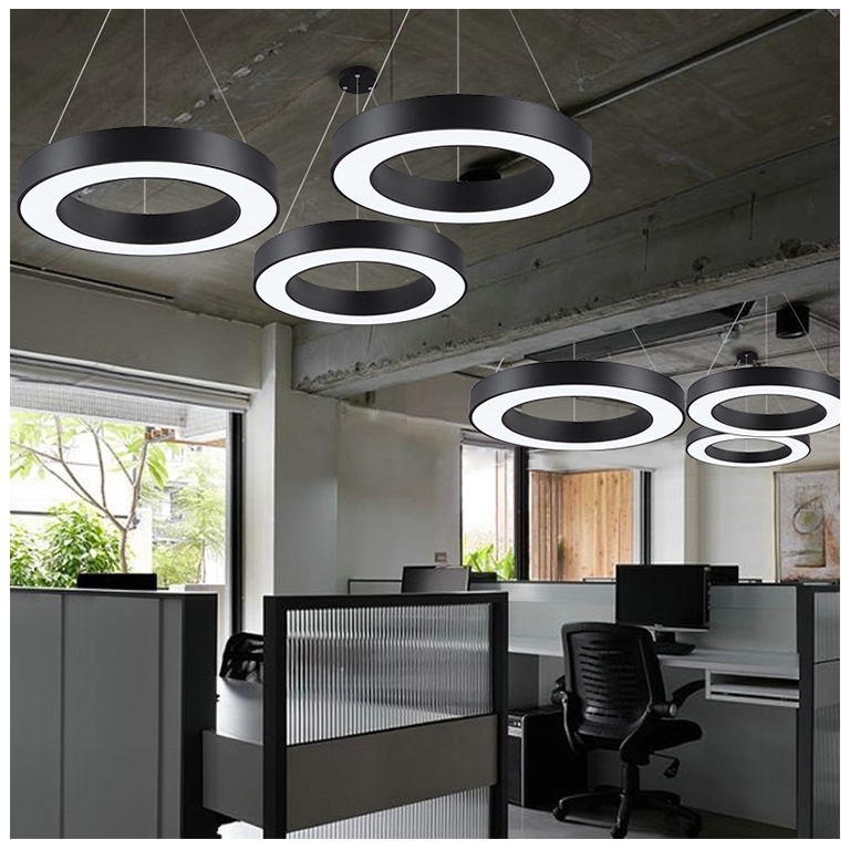 โคมไฟแขวน LED ทรงกลม แข็งแรงทนทาน  สำหรับสำนักงาน โรงแรม ร้านค้า สไตล์ลอฟท์ อินดัสเทรียล  ไฟสว่างปรับได้