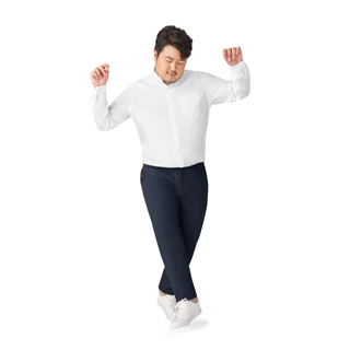 GQ Perfect Stretch Light Chino™ กางเกงชิโน ผ้ายืดเบาสบาย กางเกงขายาวสำหรับผู้ชาย สีกรม (กางเกงชิโน่)