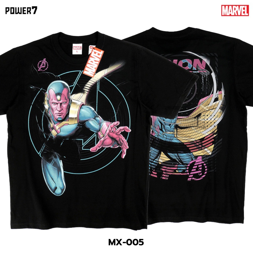 Power 7 Shop เสื้อยืดการ์ตูน Vision ลิขสิทธ์แท้ MARVEL COMICS  T-SHIRTS (MX-005)