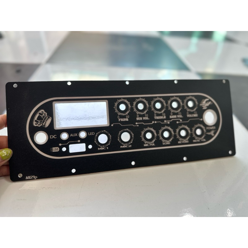 แผ่นเพลท AS21p+REVERB ช่องเพลท 25 × 7 ไฟส่องผ่านได้ เพลทดำยิงทราย