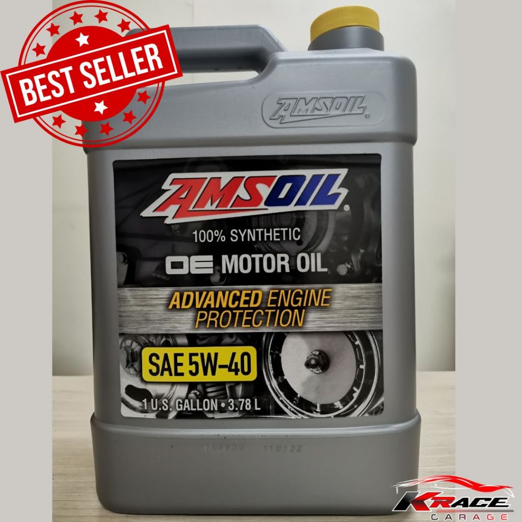 น้ำมันเครื่อง AMSOIL DE MOTOR OIL 100% SYNTHETIC SAE 5W-40 ขนาด 3.78 ลิตร