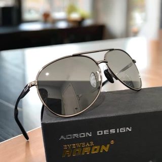 AORON แบรนด์แท้ 100% ร้านไทยส่งเร็ว แว่นกันแดดผู้ชาย ทรง Aviator เลนส์ออโต้ ปรับแสงอัตโนมัติ