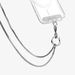 High version CASETiFY Love Metal Long Hanging Chain Small Fragrant Pearl Shoulder Strap Chain Leather Phone Hanging Stra