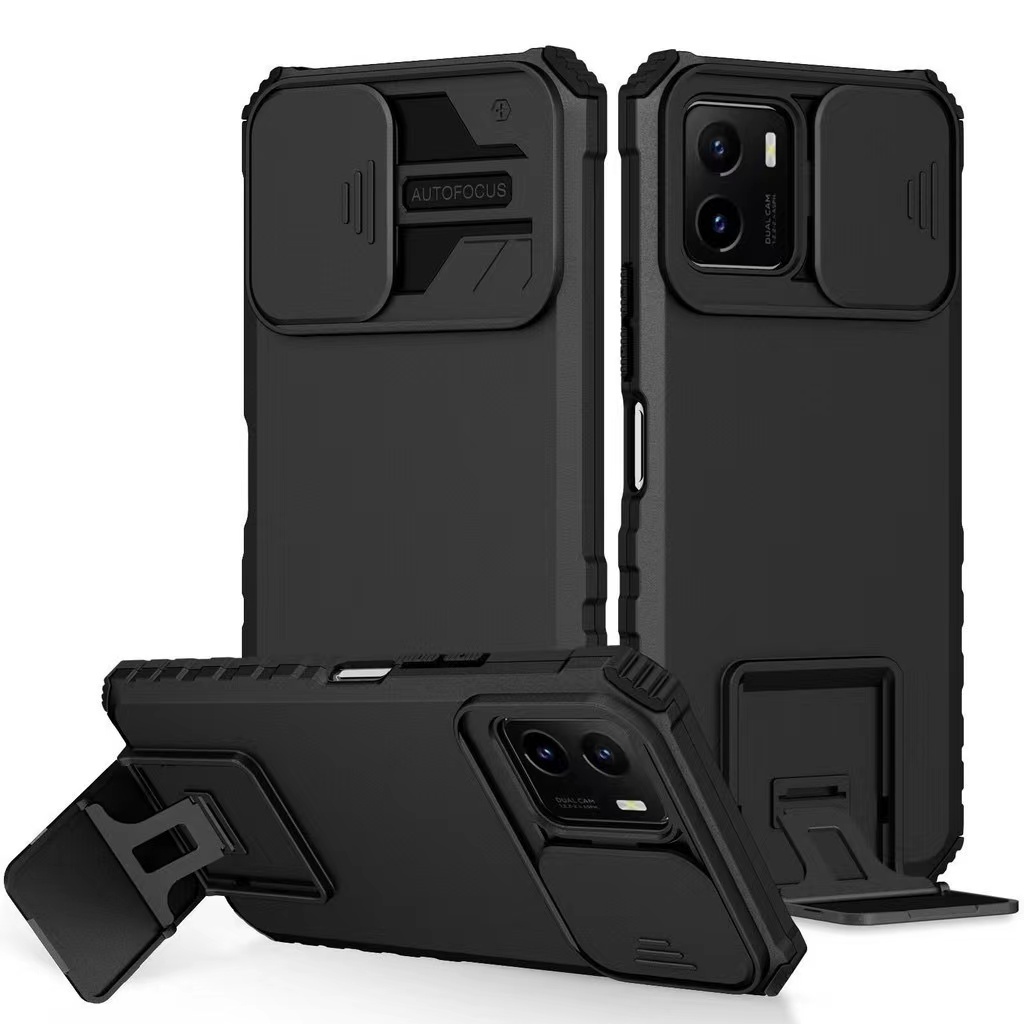 03 เคสหุ่นยนต์ ตั้งได้ สำหรับ Xiaomi Redmi A3 A2 A1 / Poco M3 / Poco X3 สไลด์กล้องกันกระแทก
