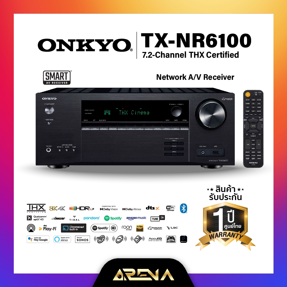 ONKYO : TX-NR6100 7.2-Channel THX Certified AV Receiver