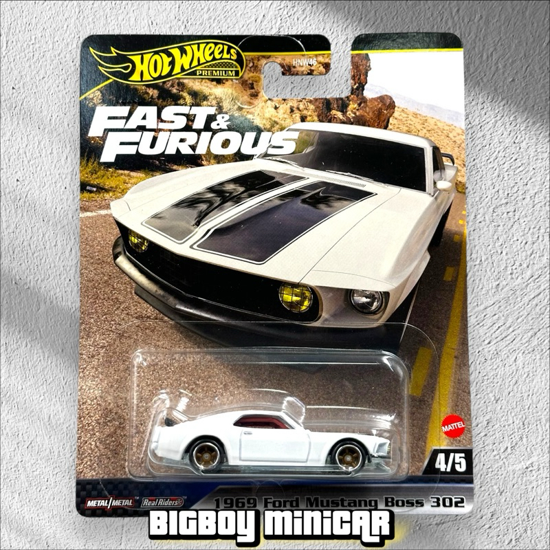 Hot Wheels Premium - 1969 Ford Mustang Boss 302 ล้อยาง