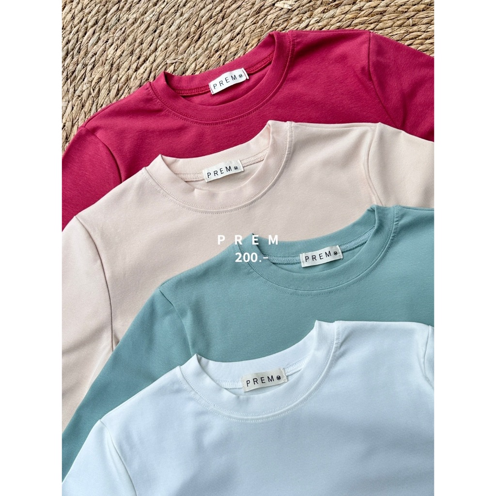 สีใหม่เข้าแล้ว!! ⋆｡✧เสื้อยืดคอกลม แขนสามส่วน เนื้อผ้ายืดดีงาม เฉพาะ M L XL ⋆｡✧#1929
