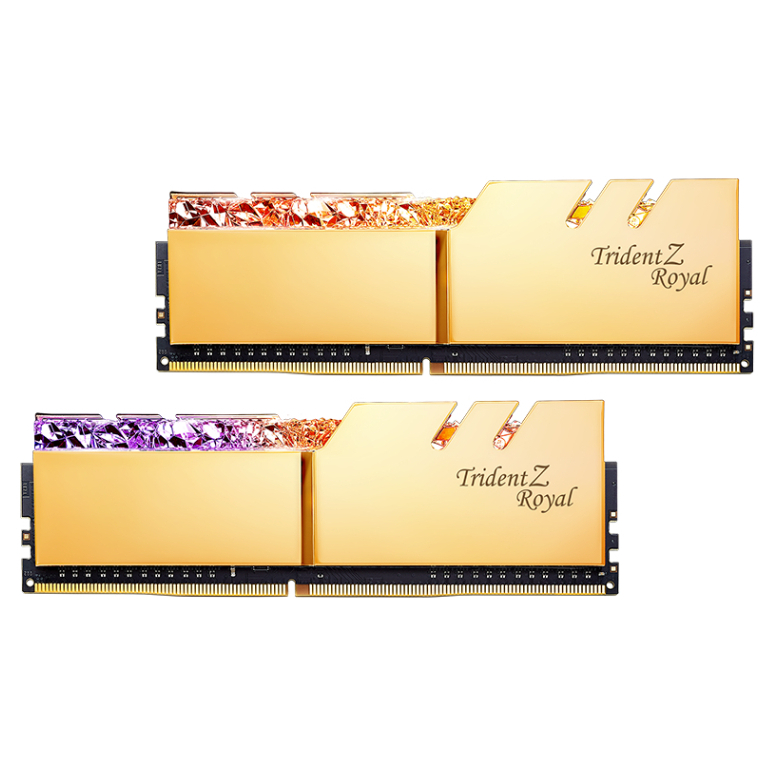 แรม RAM DDR4/3600 G.SKILL TRIDENT Z ROYAL RGB GOLD (8GBx2) 16GB BUS3600 ประกัน LT