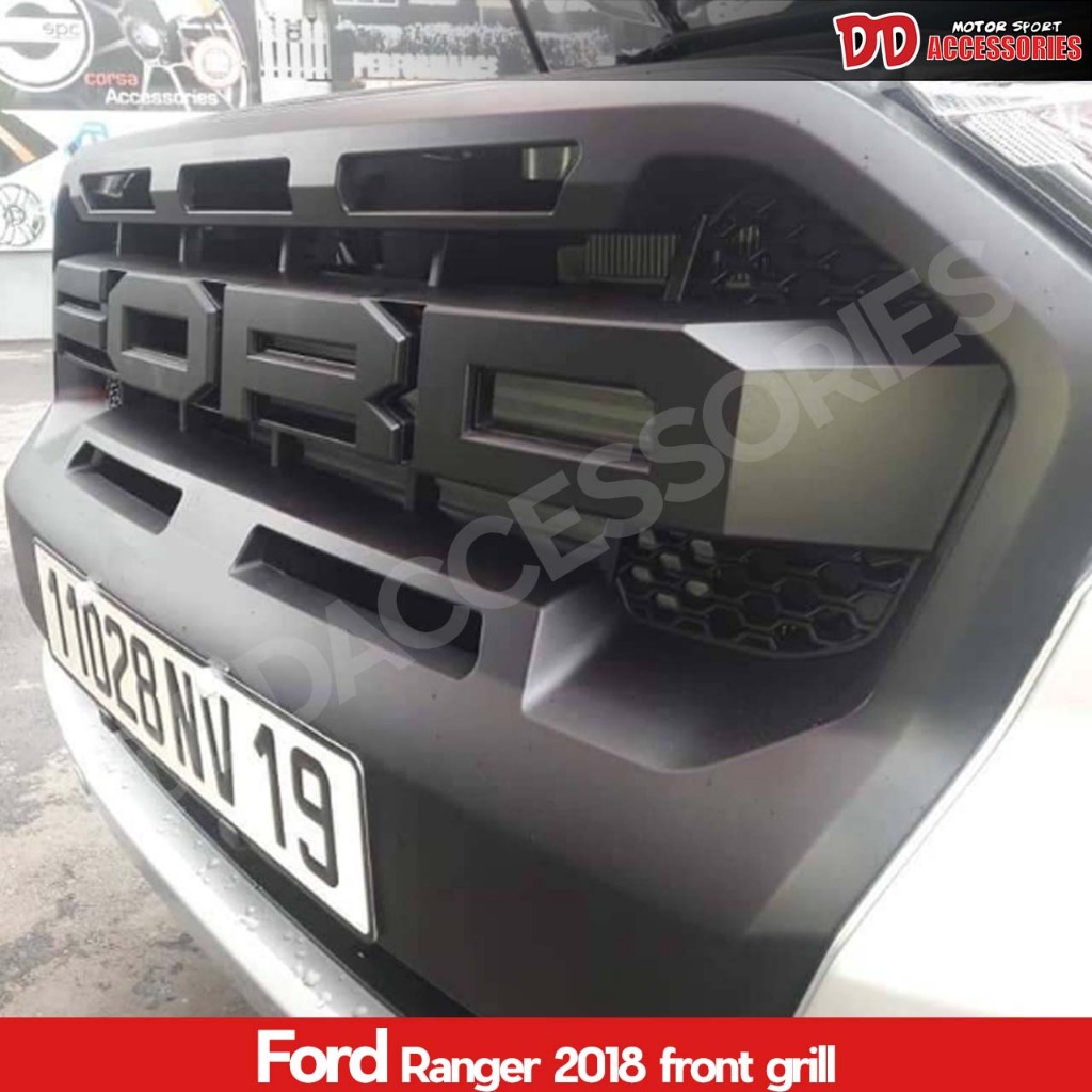 กระจังหน้า Ranger 2018 2019 2020 2021 ทรง Raptor รุ่น wildtrack และ XLT รุ่น Bi-turbo 2.0 มีไฟ และ ไม่มีไฟ v2-1
