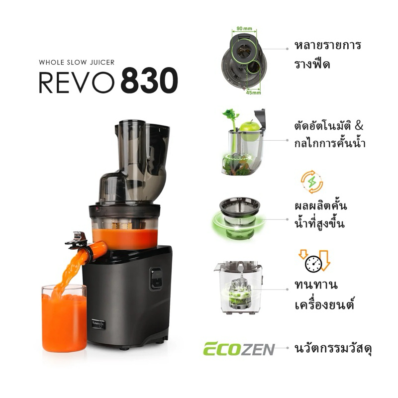 [ผ่อน0%] [📢พร้อมส่ง] [มือสอง] [ของแท้💯] Kuvings เครื่องสกัดเย็นคั้นน้ำผลไม้ รุ่น REVO830