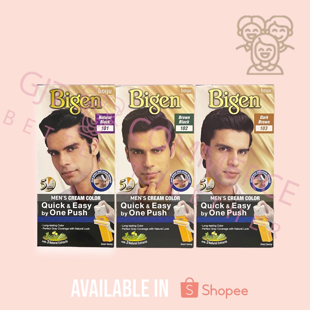 บีเง็น เมนส์ ครีมคัลเลอร์ 40 กรัม	(Bigen Men's Cream Color One Push 40 g.)