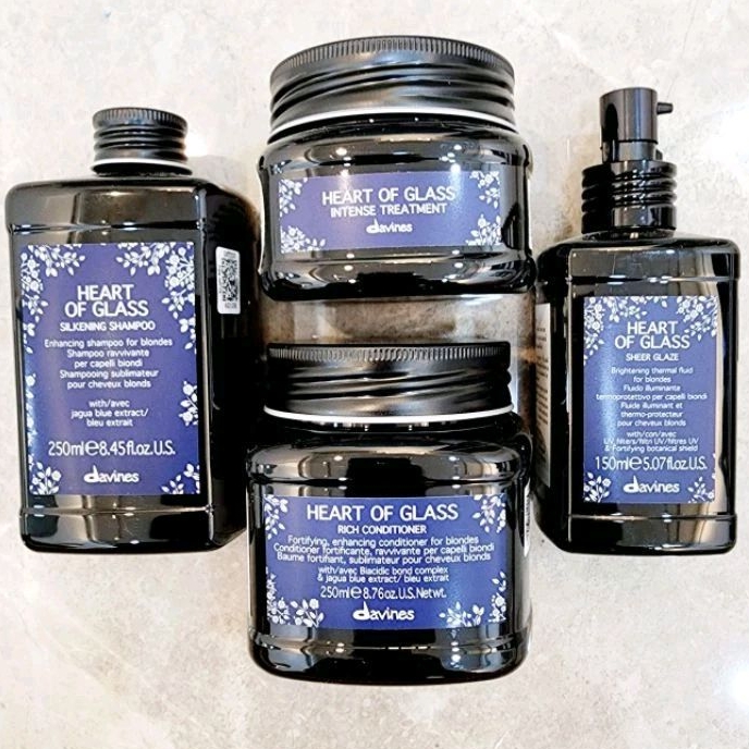 Davines Heart Of Glass Silkening Shampoo /Rich Conditioner /Intense Treatment /Sheer Glaze สำหรับผมทำสี ผมฟอก ผมทำไฮไลท์
