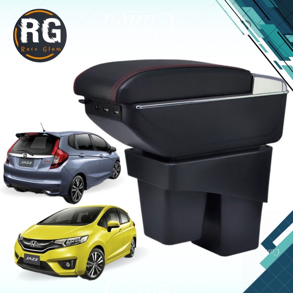 ที่พักแขน ท้าวแขน วางแขนในรถยนต์ ตรงรุ่น Honda Jazz GK 2014-2020 วัสดุดี เนื้องานคุณภาพ