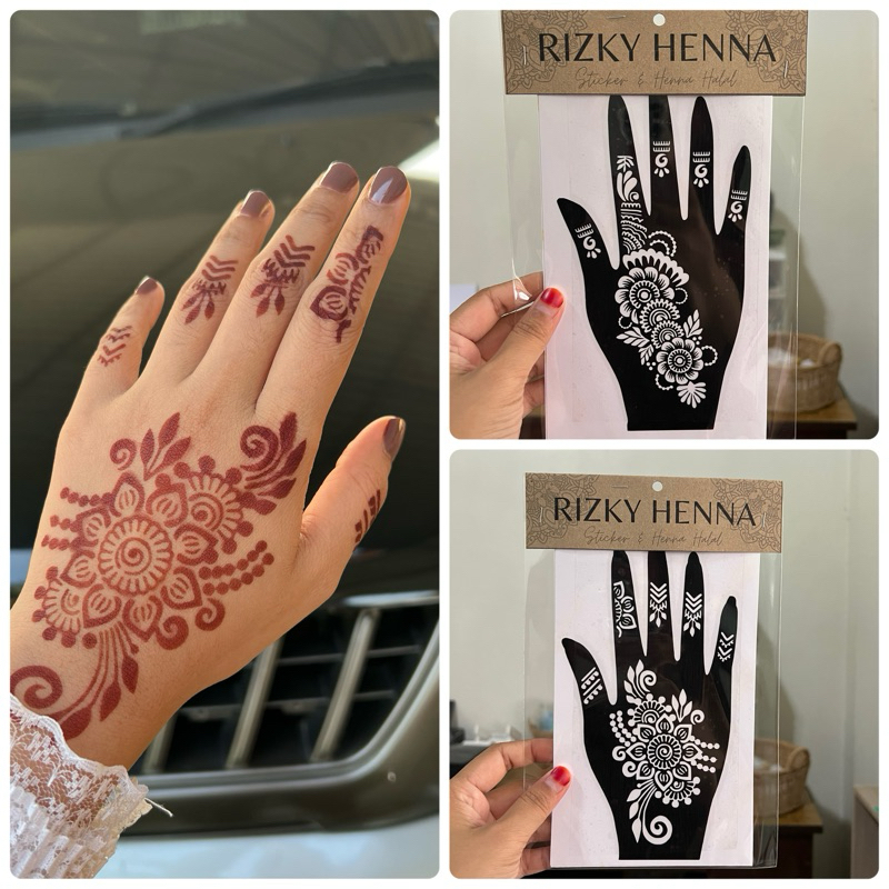 บล๊อกเพ้นท์ลายเฮนน่าที่มือฟรีเฮนน่า