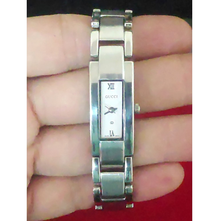นาฬิกา Gucci 3900L 15mm White Dial Stainless Steel Lady Watch
