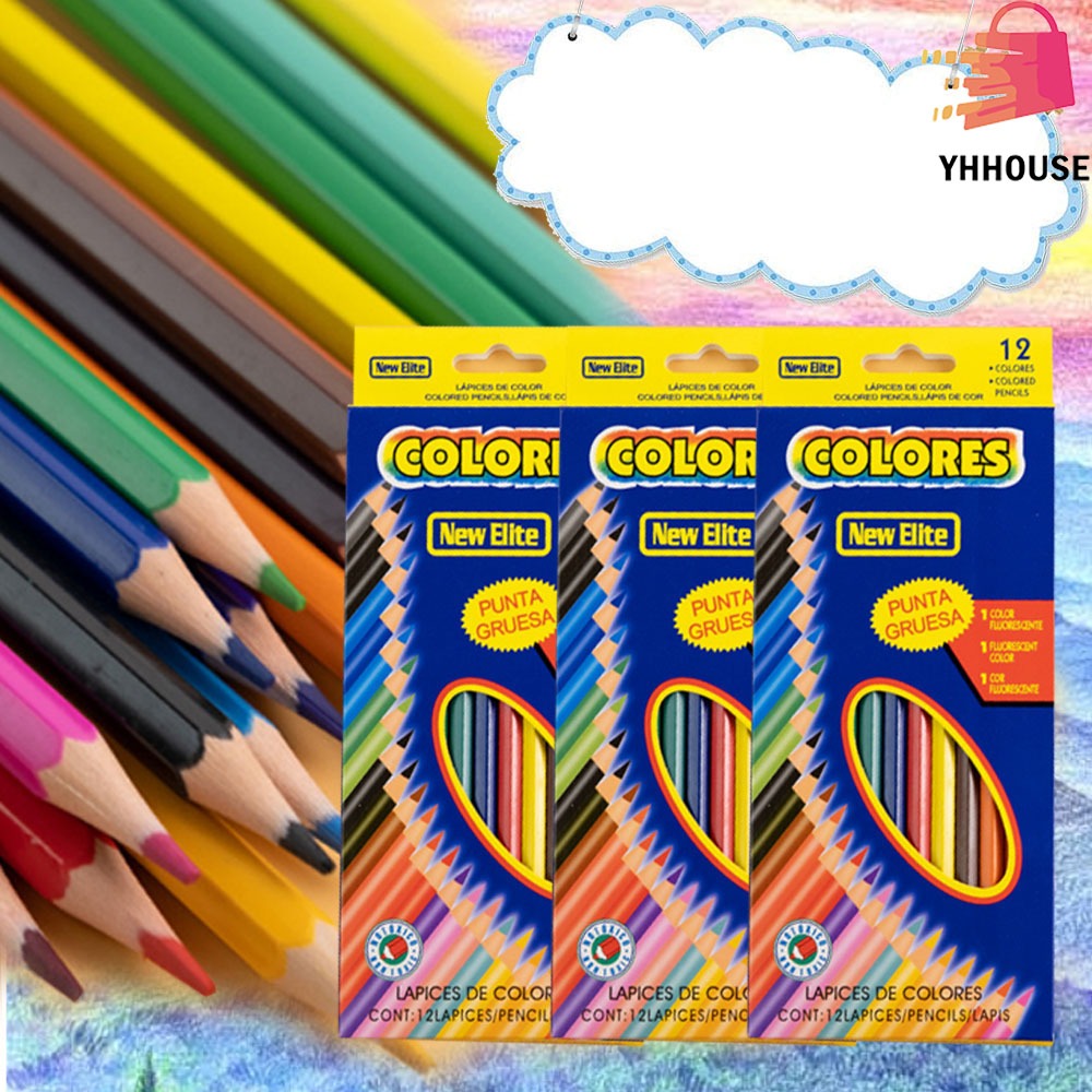 ดินสอสีไม้ เนื้อสีสด 12/18/24/36สี Colour Pencil เครื่องเขียน สําหรับเด็กนักเรียน เสริมทักษะ