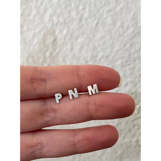 A.piece จิวเงินแท้ [all silver 925] Alphabet piercing (212) (ราคาต่อข้าง)