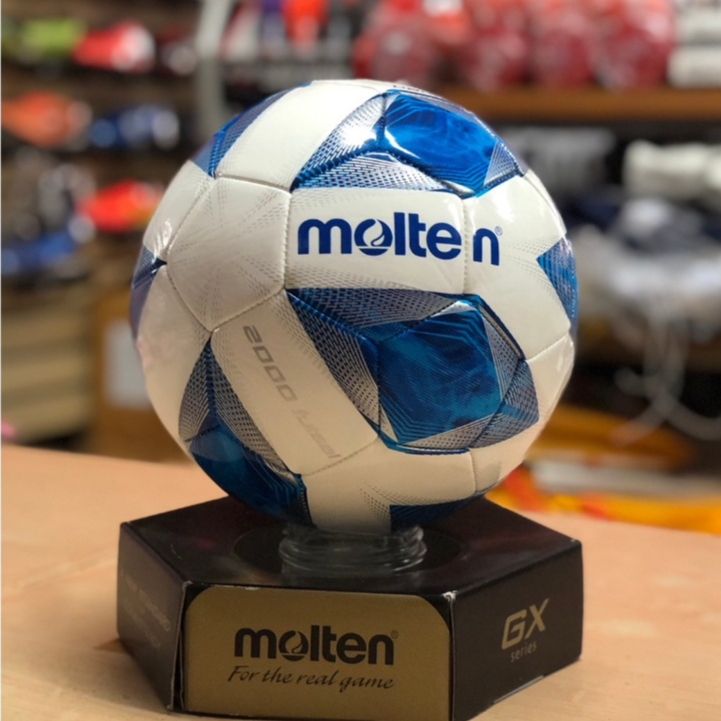 ลูกฟุตซอลMolten F9A2000 หนังพีทียู เย็บด้วยเครื่องจักร เเถมเข็มสูบพร้อมตาข่ายใส่บอล
