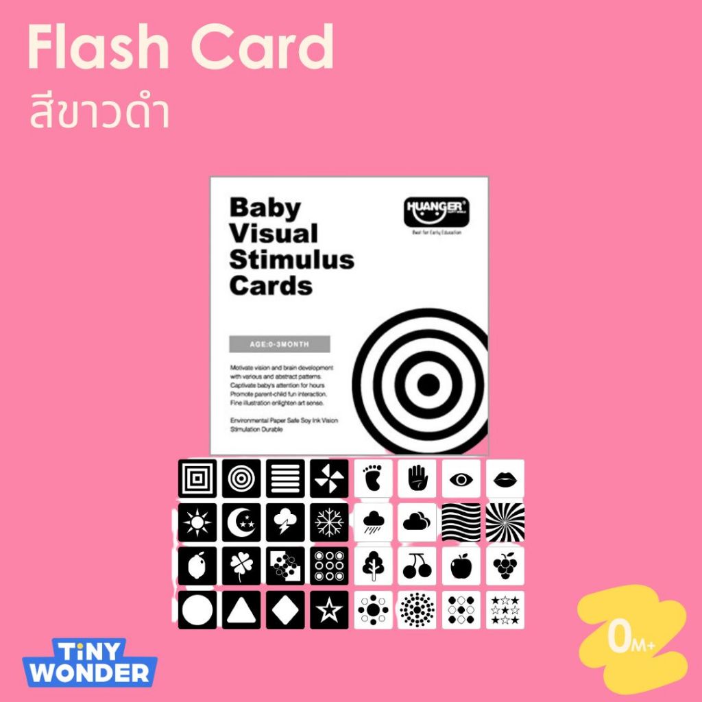Flash Card แฟลชการ์ดขาวดำสำหรับเด็กแรกเกิด