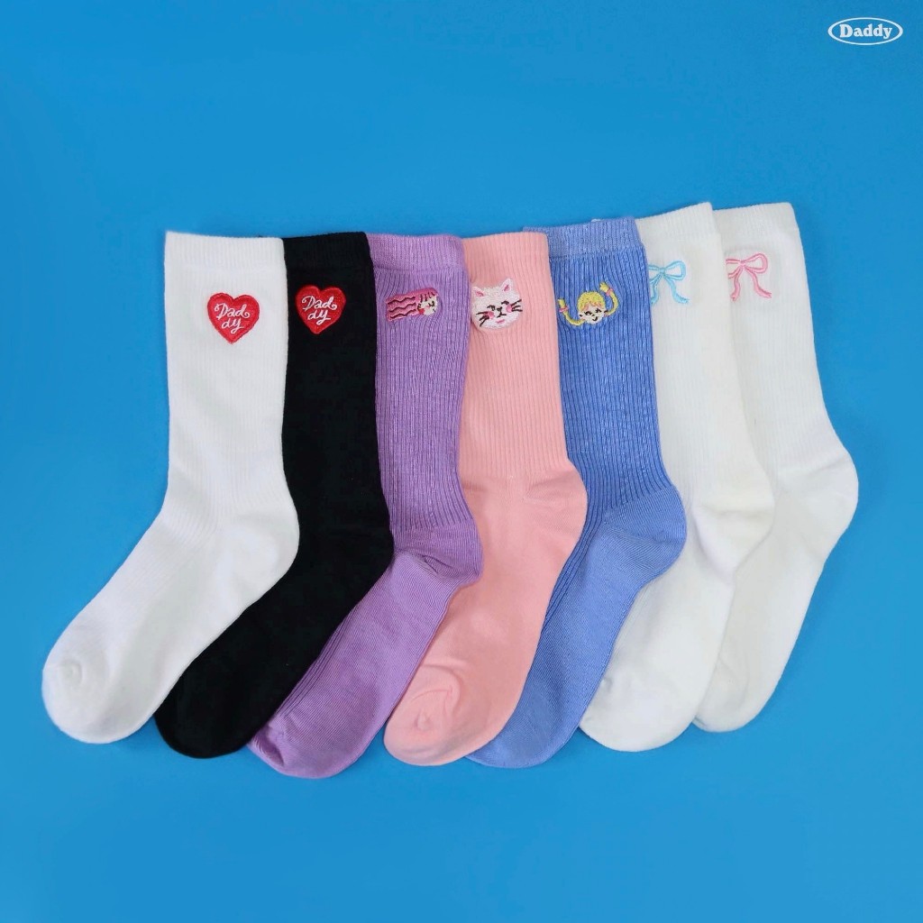 DADDY | Daddy Socks ถุงเท้าข้อยาว สีสันสดใส