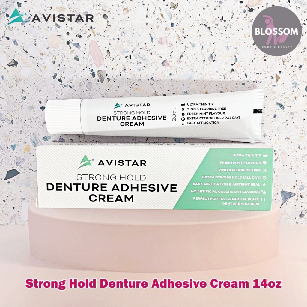 Avistar - Strong Hold Denture Adhesive Cream 14oz ครีมกาวติดฟันปลอม