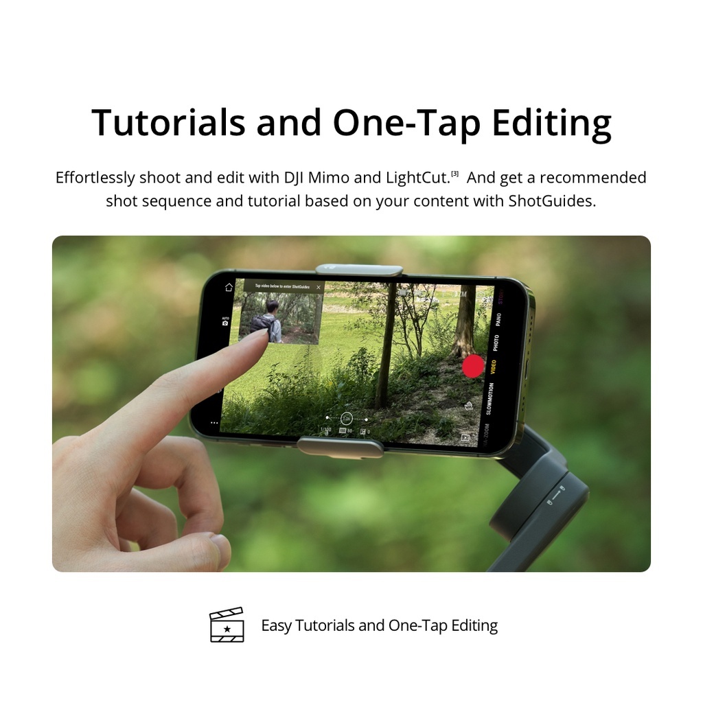 DJI Osmo Mobile 6 - Smartphone Stabilizer | ไม้กันสั่นสำหรับสมาร์ทโฟน | ระบบกันสั่น 3 แกน | ถ่ายรูปเเละวิดีโออย่างสมูท