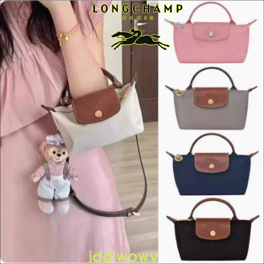 กระเป๋า Longchamp ฝรั่งเศสแท้ 100% 70th กระเป๋าเกี๊ยวมินิใหม่กระเป๋าโทรศัพท์มือถือหูหิ้วเดียว Classic and eco-friendly