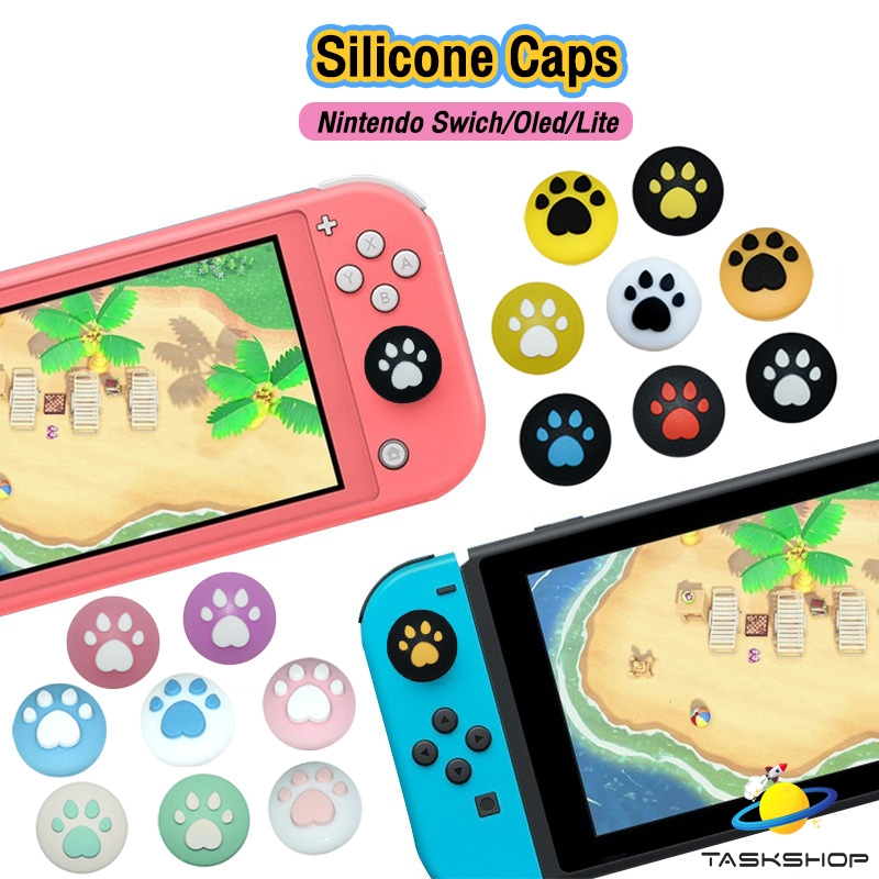 (1 ชิ้น)ปุ่มยาง / จุกยาง / ซิลิโคน 🐾ลายเท้าแมว🐾 สำหรับ🎮 Joy Con Nintendo Switch V1/V2/OLED /Lite
