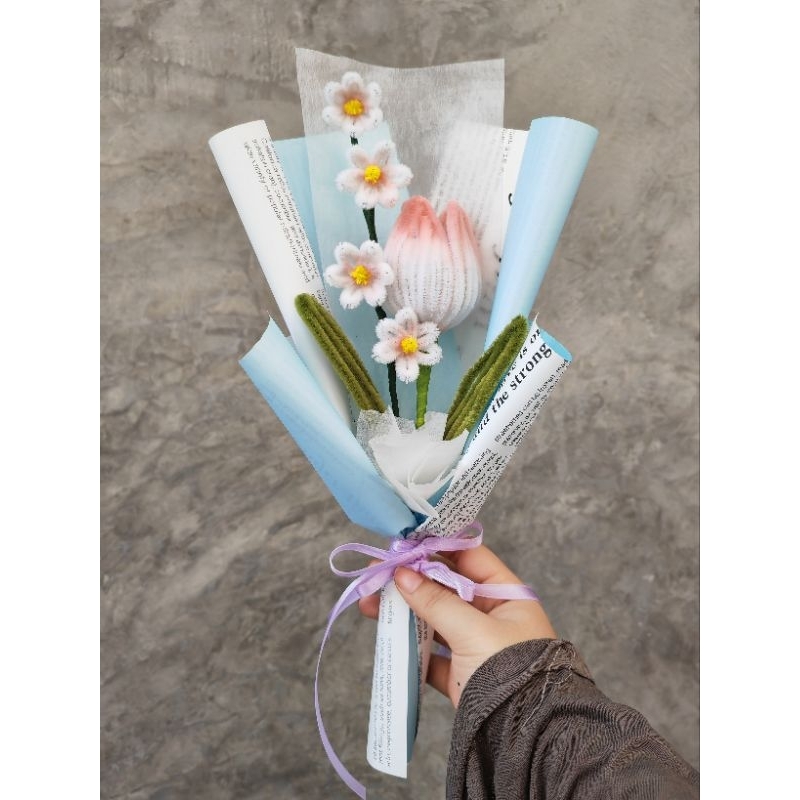 UP2ME​Flower​diy.ของขวัญ​ช่อดอกทิวลิปลวดกำมะ​หยี่​ ของปัจฉิม​ ของขวัญ​วาเลนไทน์​ ของฝากเพื่อน​