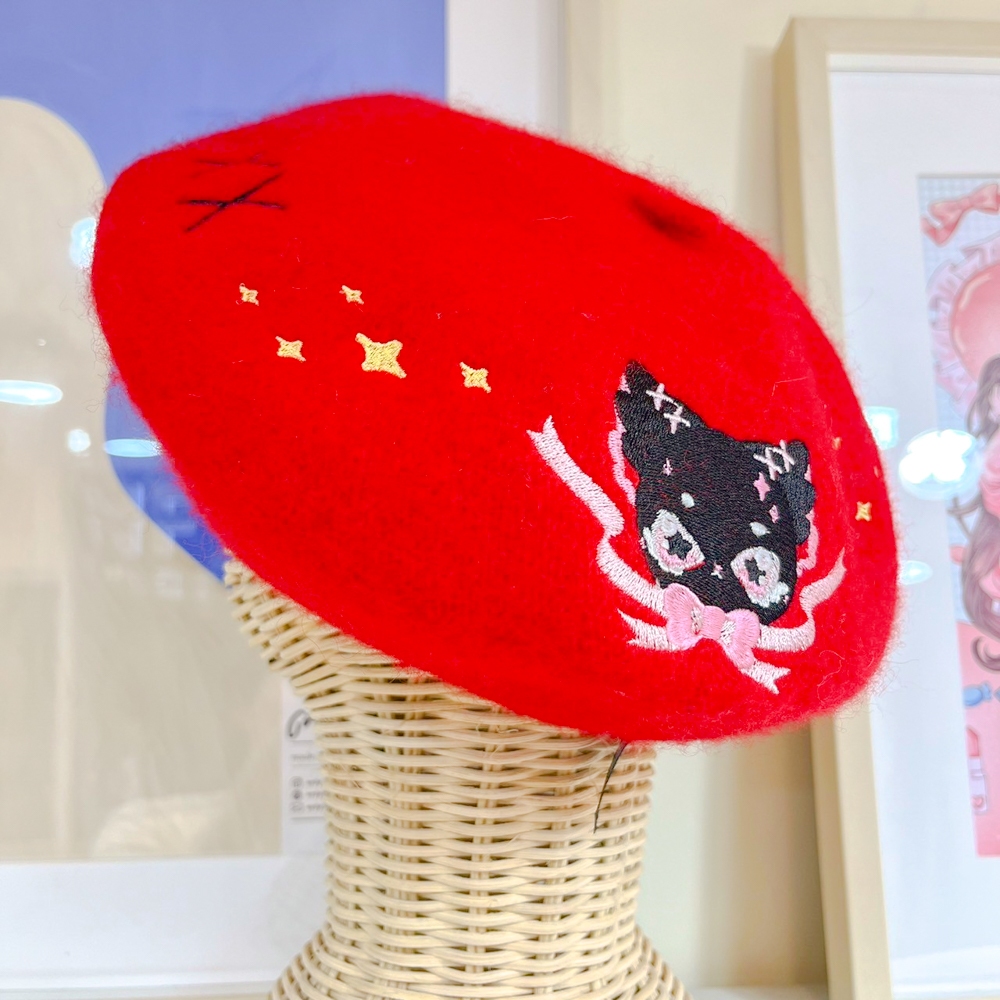 ✨✨มีสินค้าใหม่ด้วยนะ✨✨ Beret hat หมวกเบเร่ต์ Missnight น้องแมวน้อยน่ารัก Spica 2023 หมวกแฟชั่น พร้อมส่ง [Missnight]