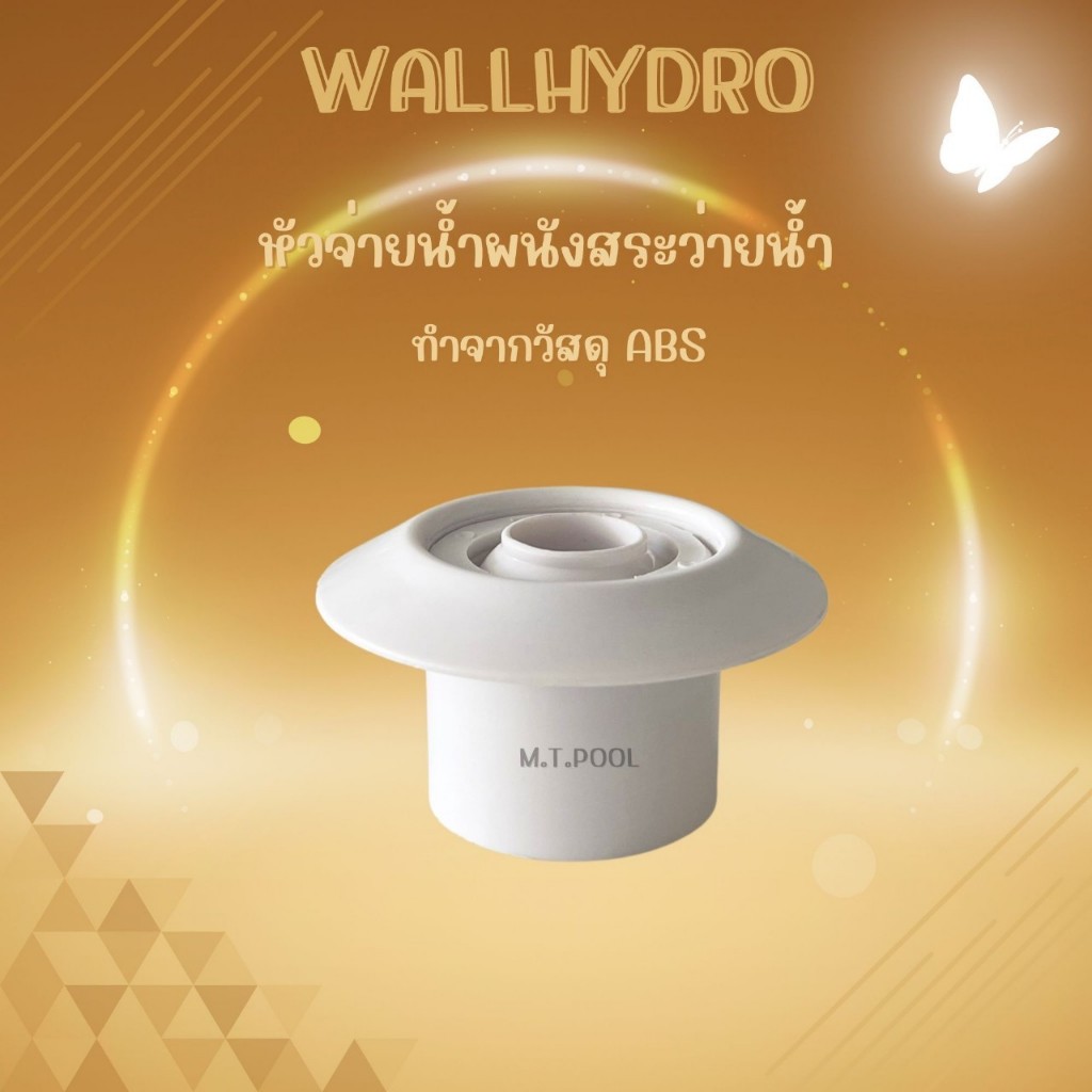 Wall Hydro หัวจ่ายน้ำผนังสระแบบสวมนอกท่อ1.5" หรือ สวมในท่อ 2"