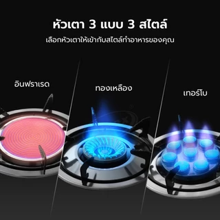 Gmax เตาแก๊สหน้ากระจกคู่ เตาแก๊สตั้งโต๊ะ หน้ากระจก รุ่นGL702-Series