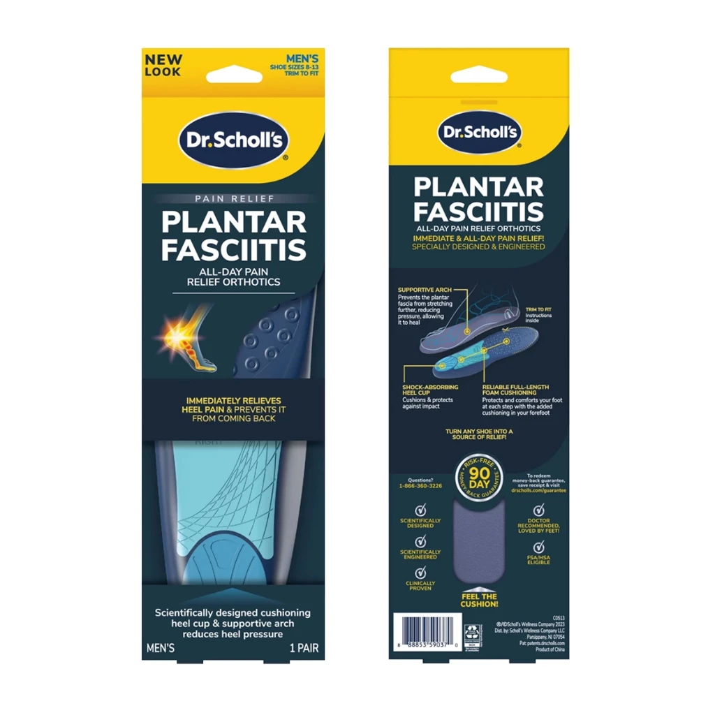 แผ่นรองเท้า สำหรับผู้ที่มีอาการรองช้ำ Dr.Scholl's Pain Relief Plantar Fasciitis