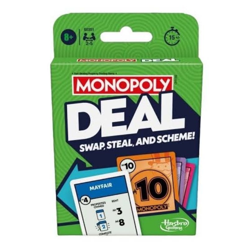 Monopoly Deal Card Game, Quick-Playing Family Card Game for 2-5 Players ของลิขสิทธิ์แท้