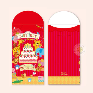 SHOP21• HB31 ซองอั่งเปา แต๊ะเอีย ซองใส่เงิน ซองแดง happy birthday 🧧