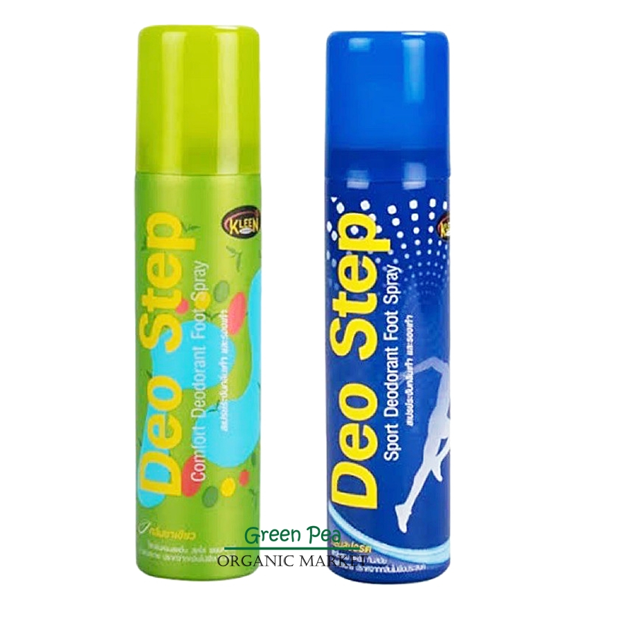 Deo step สเปรย์ระงับกลิ่นเท้า Kleen shoes รองเท้า กลิ่นอับ 60ml. ไม่ระคายเคืองต่อผิว