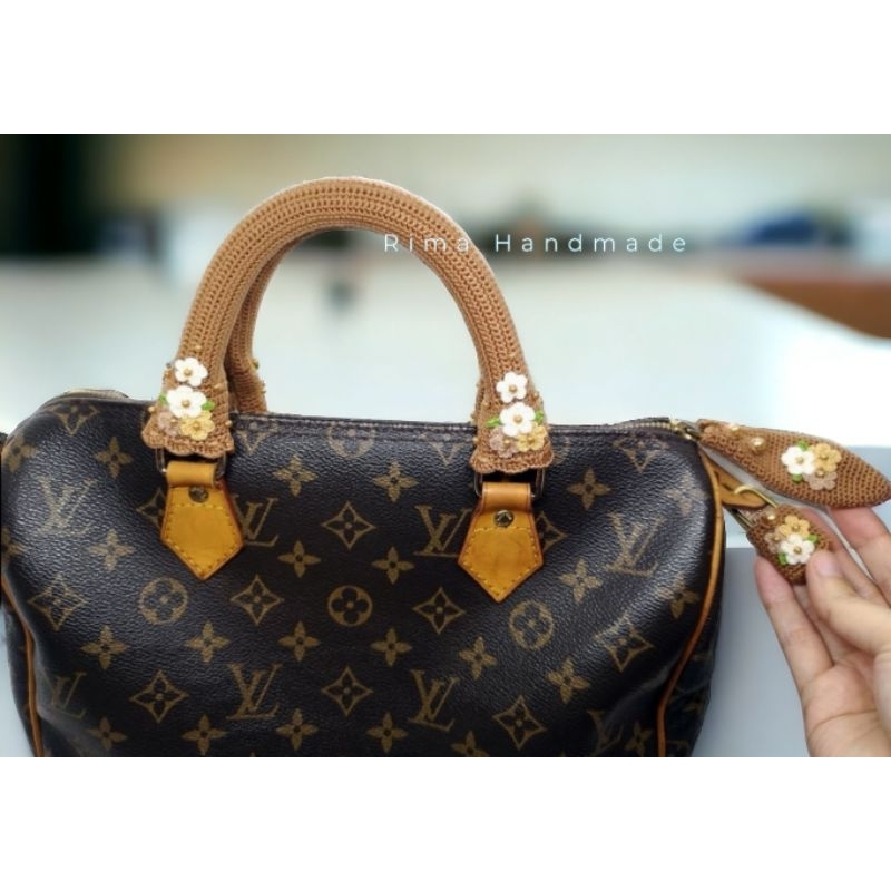 หูถัก Lv​ Speedy​(รุ่นไม่มีสายสะพาย)​+ไหมหุ้มอะไหล่ (พรีออ​เดอร์)​