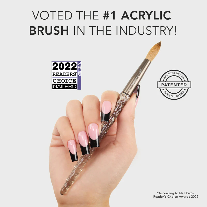 พู่กันอคิลิค เสริมต่อ เล็บอคิลิค Acrylic Nail Brush เบอร์ 8 และ เบอร์ 10 ยี่ห้อ Kiara Sky นำเข้าจากอเมริกา