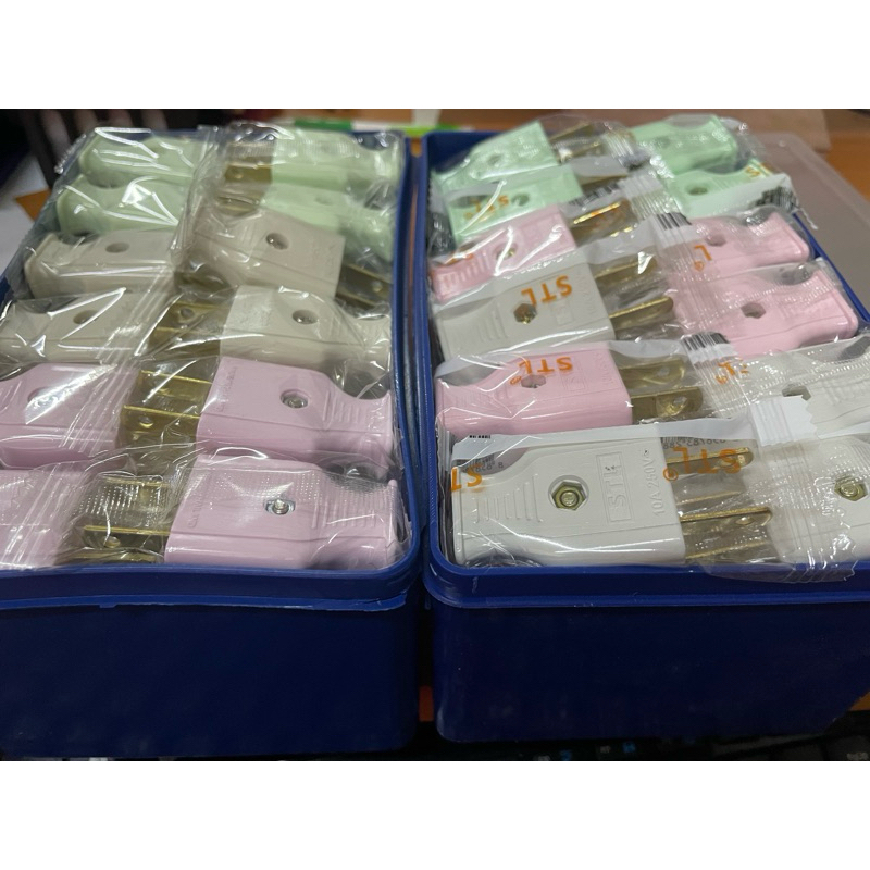 ราคายกกล่อง 5 โหล ปลั๊กเสียบตัวผู้ ขาแบน M-tech(มาว่า),STL,