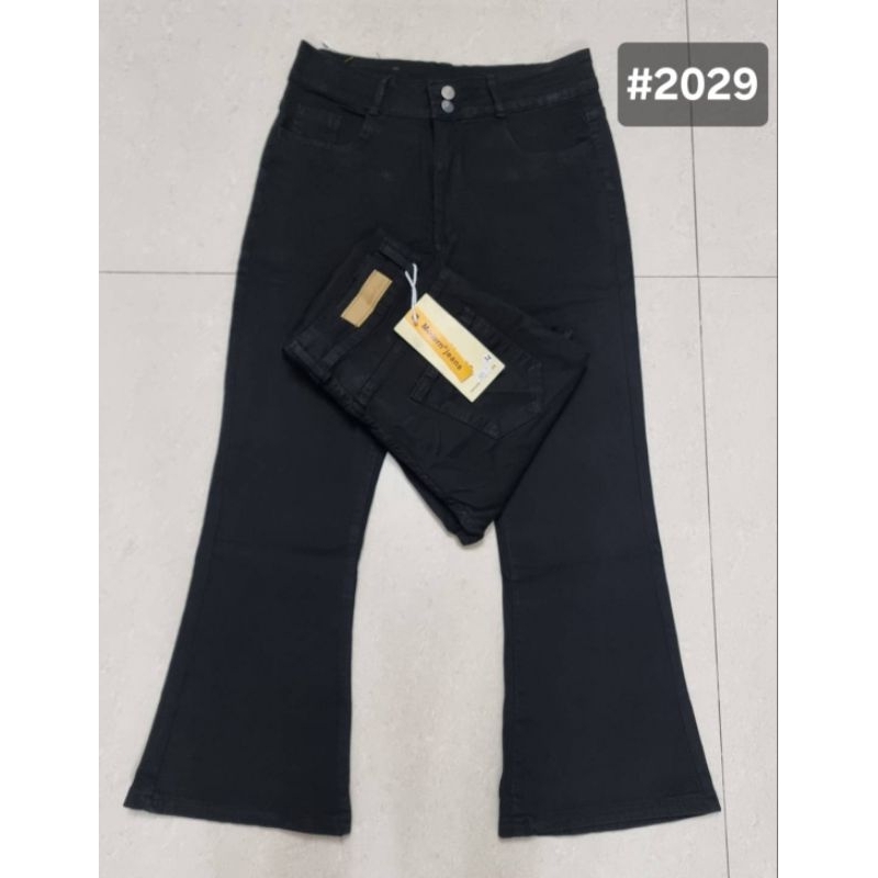 MD jeans กางเกงยีนต์ขาม้าเอวสูง8ส่วน เอวสูงเก็บพุงสะโพกดีมากยีนส์สาวอวบอ้วนเอว34-44