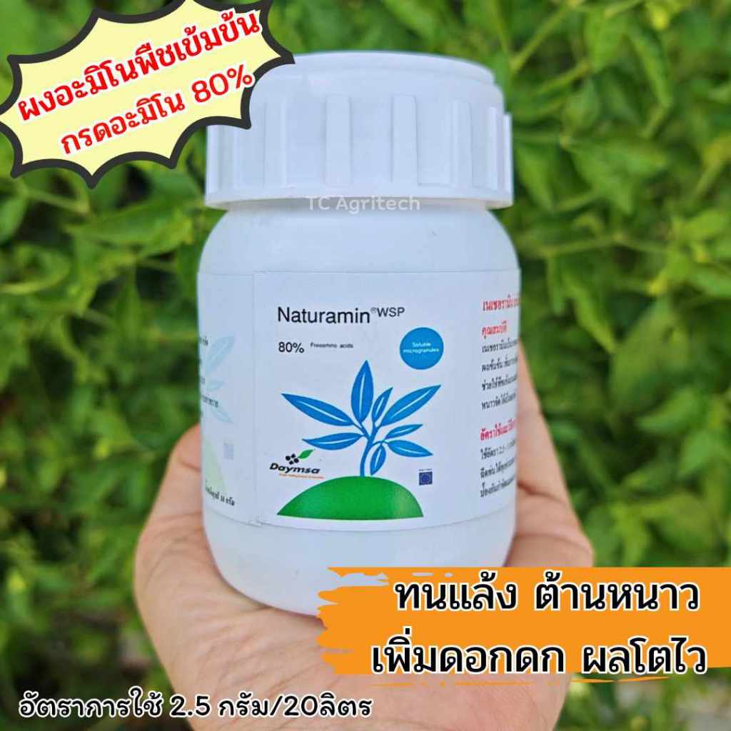 *ส่งฟรี ถูกที่สุุด*ผงกรดอะมิโนพืช 80% 50g.+แถมช้อนตวง*ขวดใหญ่คุ้มกว่า*ผสมได้400ลิตร เนทูรามิน Naturamin Amino Acid