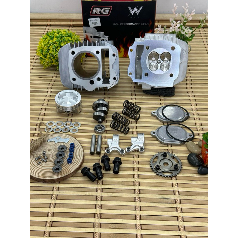 ชุด125ลูก63/4วาล์วขนาดวาว21-24พร้อมเซ็ทหลังวาวขยายเบ้าใส่125คาร์บูและ125iรุ่นไฟเลี้ยวบังลม