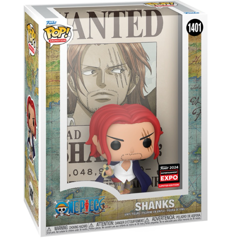 Funko (2024 Entertainment Expo Convention Exclusive) - One Piece Shanks Wanted Poster Pop! Covers Vinyl Figure