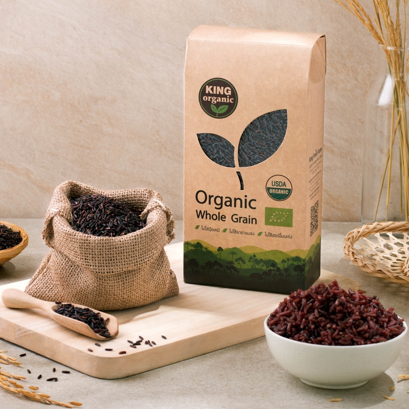 King Organic ข้าวไรซ์เบอร์รี่ออร์แกนิค 1kg | Organic Rice Berry ข้าวเพื่อสุขภาพ สูตรปลอดสารเคมี