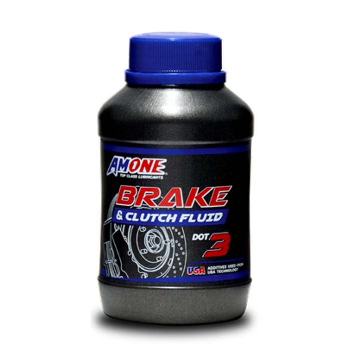 AMONE BRAKE & CLUTCH FLUID DOT3 0.45 L ลิตร 450 ml น้ำมันเบรก ครัทช์ของรถยนต์ น้ำมันเบรค DOT 3